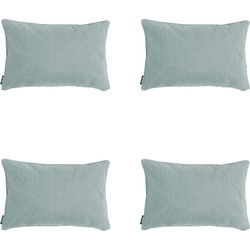 Madison -  Sierkussen Silver canvas eco+ - Ca. 30x50 cm - Set van 4