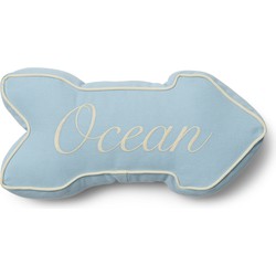 Beach Sign Box Pillow