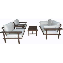 Laruna Loungeset - Hout Acacia Vintage Donker Teak Look