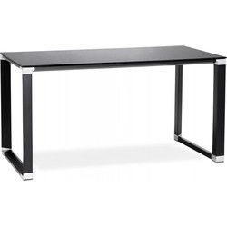 XLINE design recht directiebureau 160x80x73 cm Zwart