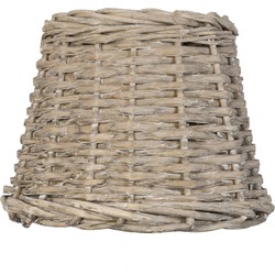 Clayre & Eef Lampenkap  Ø 20x15 cm Beige Rotan Rond Rieten Lampenkap