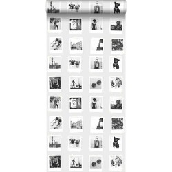 ESTAhome behang polaroid foto‚Äôs zwart en wit
