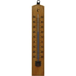 Thermometer buiten hout - 20 x 4 cm - Buitenthermometers - Buitenthermometers