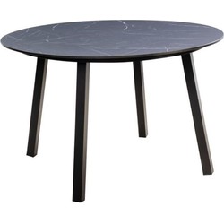 Teeburu table diameter120 cm alu black slate