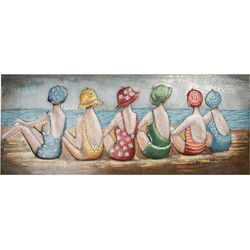 Clayre & Eef 3D Schilderijen metaal 150x60 cm Meerkleurig Metaal Strand