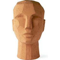 HKLiving  abstract head sculpture terracotta