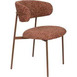Housecraft Living Claes Eetkamerstoelen Gemêleerd Terra/ rood - Set van 2