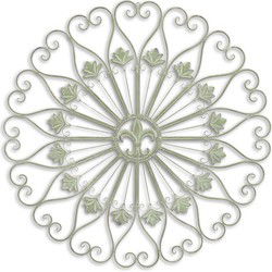 AN IRON FLEUR DE LIS WALL DECOR