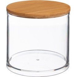 5five Box - voor wattenschijfjes - kunststof-bamboe - 9 x 9 cm - Opbergbox