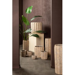 PTMD Bloempot Imani - 24x24x55 cm - Cement - Taupe