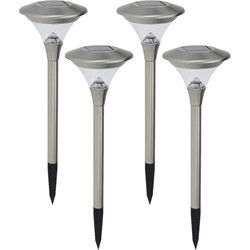Pro Garden Prikspotje - solar tuinverlichting - RVS - 47 cm - Prikspotjes