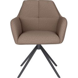 Housecraft Living Pete Eetkamerstoel Draaibaar Metaal Taupe