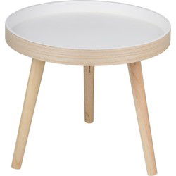 Arti Casa Bijzettafel - plantverhoger - wit - hout - 40 x 36 cm - Bijzettafels