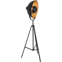 Mexlite vloerlamp Sunflower - zwart - metaal - 74 cm - E27 fitting - 3664ZW