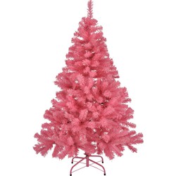 Kunst kerstboom - roze - met anti-slip - 261 takken - 120 cm - Kunstkerstboom