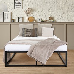 ML-Design metalen bed zwart, 200x120 cm, gemaakt van stalen frame