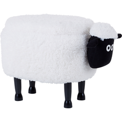 Beliani SHEEP - Dierenhocker-Wit-Polyester