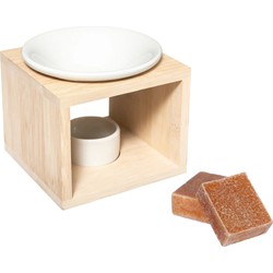 Amberblokjes/geurblokjes cadeauset - amber geur - inclusief geurbrander - Geurbranders