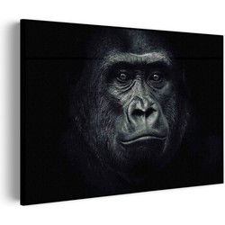 Muurwerken Akoestisch Schilderij - De Gorilla Aap - Geluidsdempend Wandpaneel - Wanddecoratie - Geluidsisolatie - PRO (AW 0.90) L (100x72)
