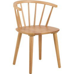 Eetkamerstoel Naturel Hout - Zithoogte 45cm - Ite - Set van 2