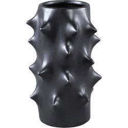 PTMD Bloempot Oswaldo - 28x28x44 cm - Keramiek - Zwart