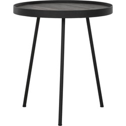 DTP Home Coffee table Saturnus small BLACK,45xØ40 cm, recycled teakwood