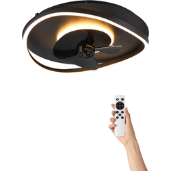 Plafondventilator Sofia met verlichting - Ø50cm  - 3 snelheden - Afstandsbediening - Zwart