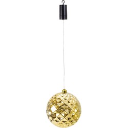 IKO kerstbal goud - met led verlichting- D20 cm - aan draad - kerstverlichting figuur