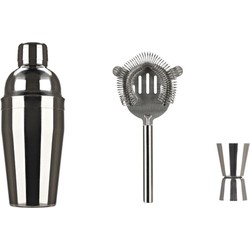 Decopatent® Cocktail Set 4-delig - Professionele barset met Shaker - Cocktail maatbeker - Zeef - Cocktailshaker set