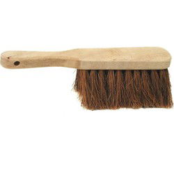 Handveger/stoffer - hout - kokosvezels - 30 cm - binnen/buiten - Stoffer en blik