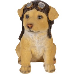 Clayre & Eef Beeld Hond 14x10x16 cm Bruin Polyresin Woonaccessoires