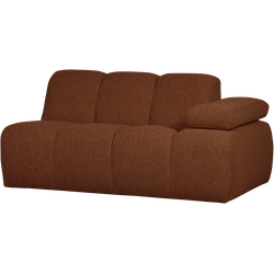 WOOOD Mojo 1,5-Zits Bank Met Arm Rechts - Bouclé - Roest Bruin