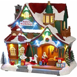 Luville Werkplaats Kerstdorp - 28x17x28 cm - Polyresin