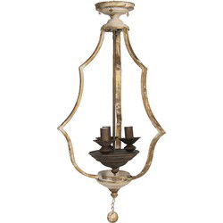 Clayre & Eef Hanglamp Bruin IJzer