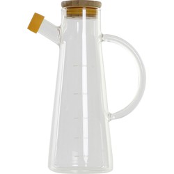 Glazen azijn/olie fles met schenktuit 500 ml - Olie- en azijnstellen