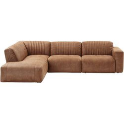 Oskar - Hoekbank links - Leer Cognac