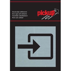 Route Alu Picto 80 x 80 mm Aufkleber Eingang links - Pickup