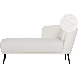 ARTHEZE - Chaise longue - Gebroken wit - Rechtszijdig - Bouclé