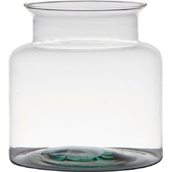 Transparante home-basics vaas/vazen van glas 19 x 19 cm - Vazen
