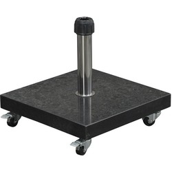 Eureka granieten parasolvoet - 60 kg - royal antraciet - verrijdbaar