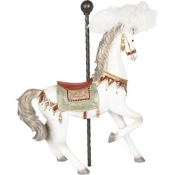 Clayre & Eef Beeld Paard 54 cm Wit Polyresin Woonaccessoires