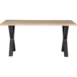 WOOOD Tablo Boomstam Tafel met Alkmaar Poot - Eiken - 75x180x90