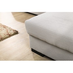 Hoekbank Cambridge ribstof beige rechts