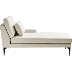 Beliani EWRON - Chaise longue-Beige-Polyester