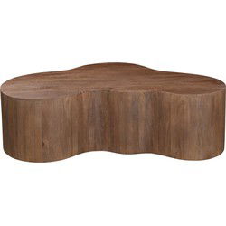 Salontafel Moos Organisch Donkerbruin 130cm - Giga Meubel