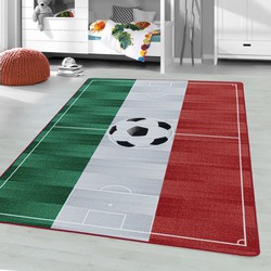 Tapijtenloods Play Vloerkleed Kinderkamer Voetbal Italië Laagpolig- 80x120 CM