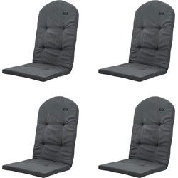 Madison -  Tuinkussen Bearchair Panama grey - Ca. 128x48 cm - Set van 4