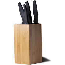 Bamboe houten messenblok/messenset 5- delig - Messenblokken