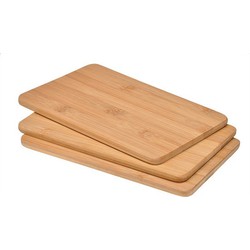 3x Houten bamboe planken / serveer planken 22 x 14 x 0,8 cm - Snijplanken