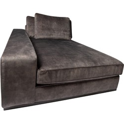 PTMD Block sofa chaise longue arm L Adore 68 anthracite